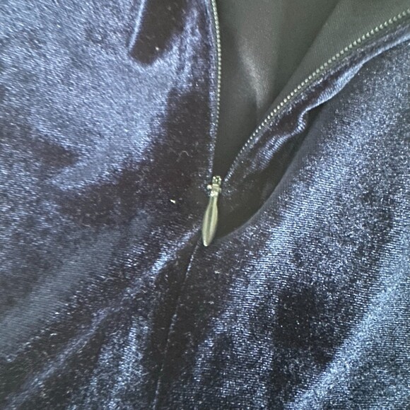 Betsey Johnson Navy Blue Velvet Swing Dress Size 4 New - Picture 6 of 7